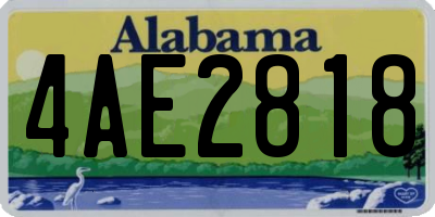AL license plate 4AE2818