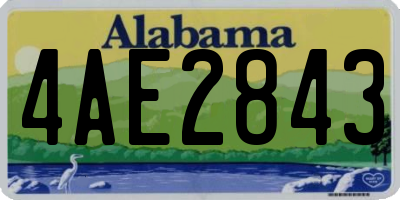 AL license plate 4AE2843