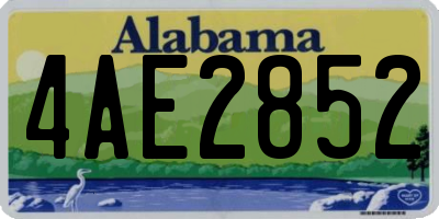 AL license plate 4AE2852