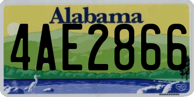 AL license plate 4AE2866