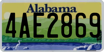 AL license plate 4AE2869
