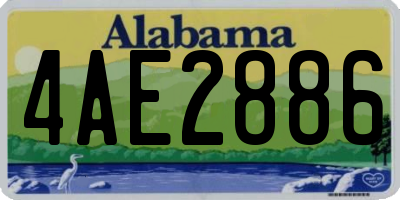 AL license plate 4AE2886