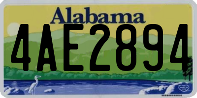 AL license plate 4AE2894