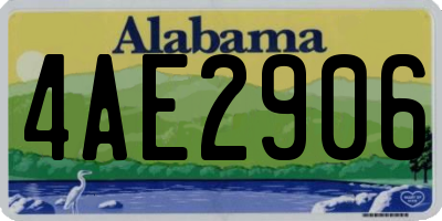 AL license plate 4AE2906