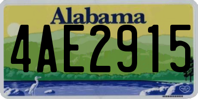 AL license plate 4AE2915
