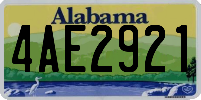 AL license plate 4AE2921