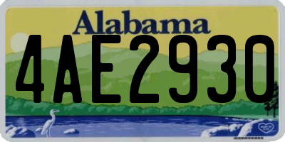 AL license plate 4AE2930
