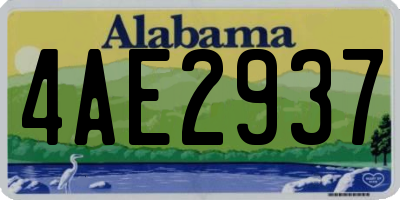 AL license plate 4AE2937