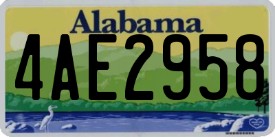 AL license plate 4AE2958