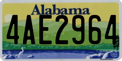 AL license plate 4AE2964