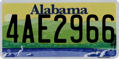 AL license plate 4AE2966