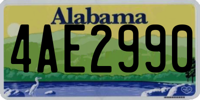 AL license plate 4AE2990