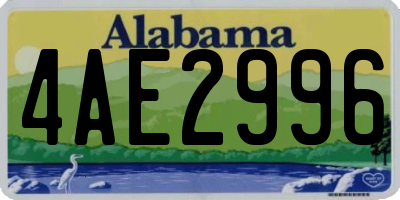 AL license plate 4AE2996