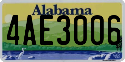 AL license plate 4AE3006