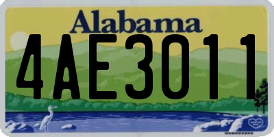 AL license plate 4AE3011
