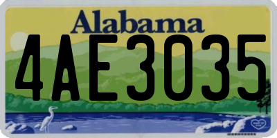 AL license plate 4AE3035