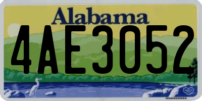 AL license plate 4AE3052