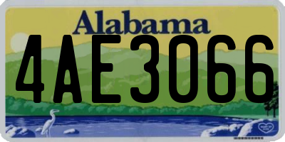 AL license plate 4AE3066