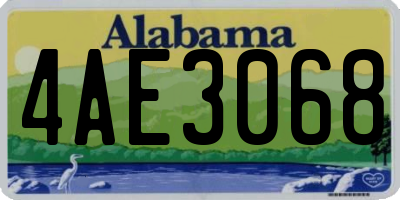AL license plate 4AE3068