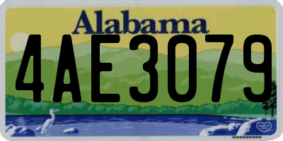 AL license plate 4AE3079