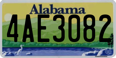 AL license plate 4AE3082