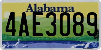 AL license plate 4AE3089