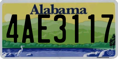 AL license plate 4AE3117