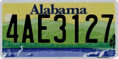 AL license plate 4AE3127