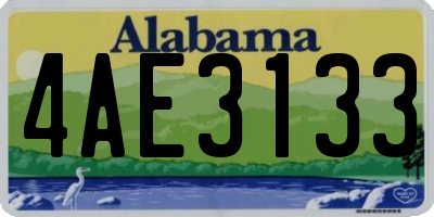 AL license plate 4AE3133