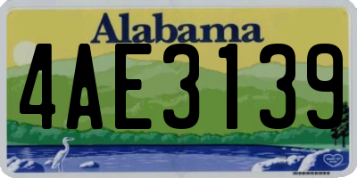 AL license plate 4AE3139