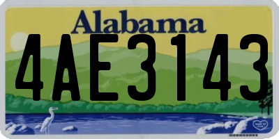 AL license plate 4AE3143