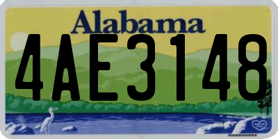 AL license plate 4AE3148