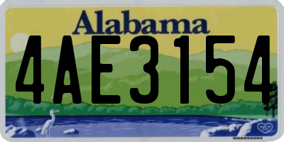 AL license plate 4AE3154