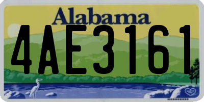 AL license plate 4AE3161