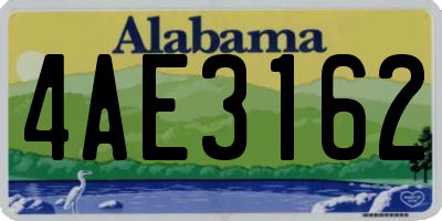 AL license plate 4AE3162