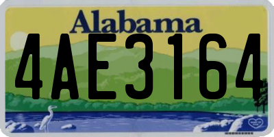 AL license plate 4AE3164