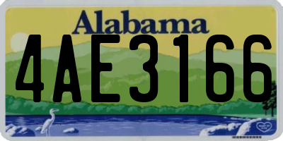 AL license plate 4AE3166