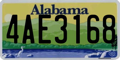 AL license plate 4AE3168