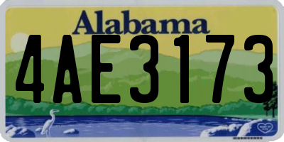 AL license plate 4AE3173