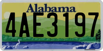 AL license plate 4AE3197