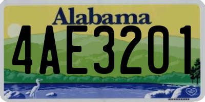 AL license plate 4AE3201