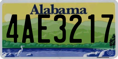 AL license plate 4AE3217