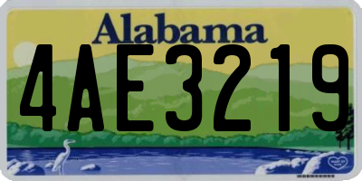 AL license plate 4AE3219