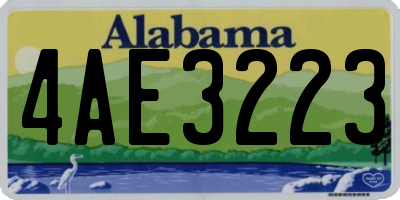 AL license plate 4AE3223