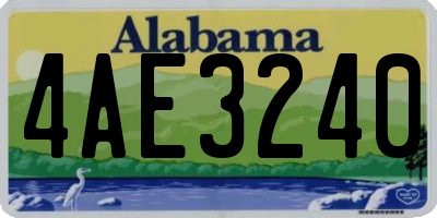 AL license plate 4AE3240