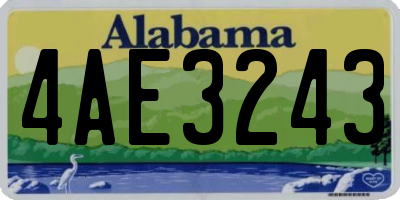 AL license plate 4AE3243