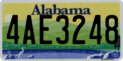 AL license plate 4AE3248