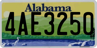 AL license plate 4AE3250
