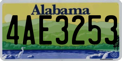 AL license plate 4AE3253