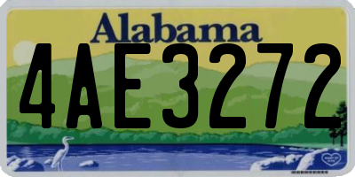 AL license plate 4AE3272